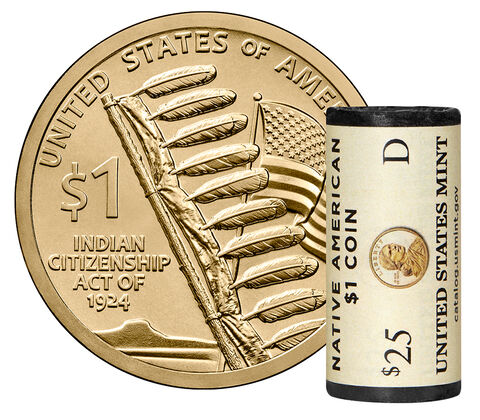 2024 Native American Dollar "D" $1