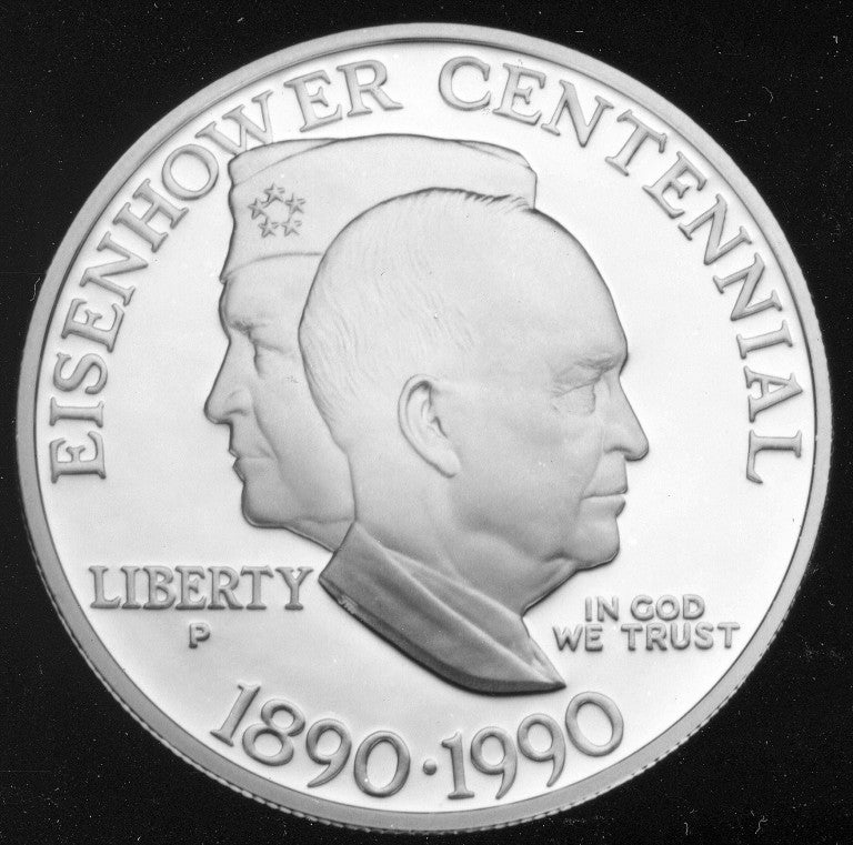 Eisenhower Centennial Silver Proof Dollar $1 (1990)