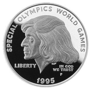 Special Olympics World Games  Proof Silver Dollar (1995)