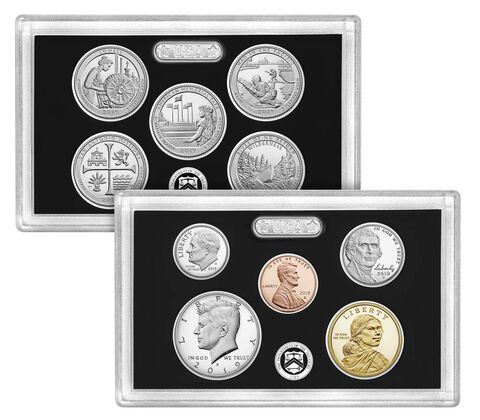 SILVER Proof Set 2019 "S" Mint Mark w/o reverse proof penny