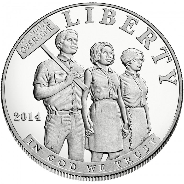 Civil Rights Act of 1964  Proof Silver Dollar $1 (2014)