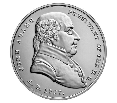 Presidential Silver Medals John Adams 99.9% Silver